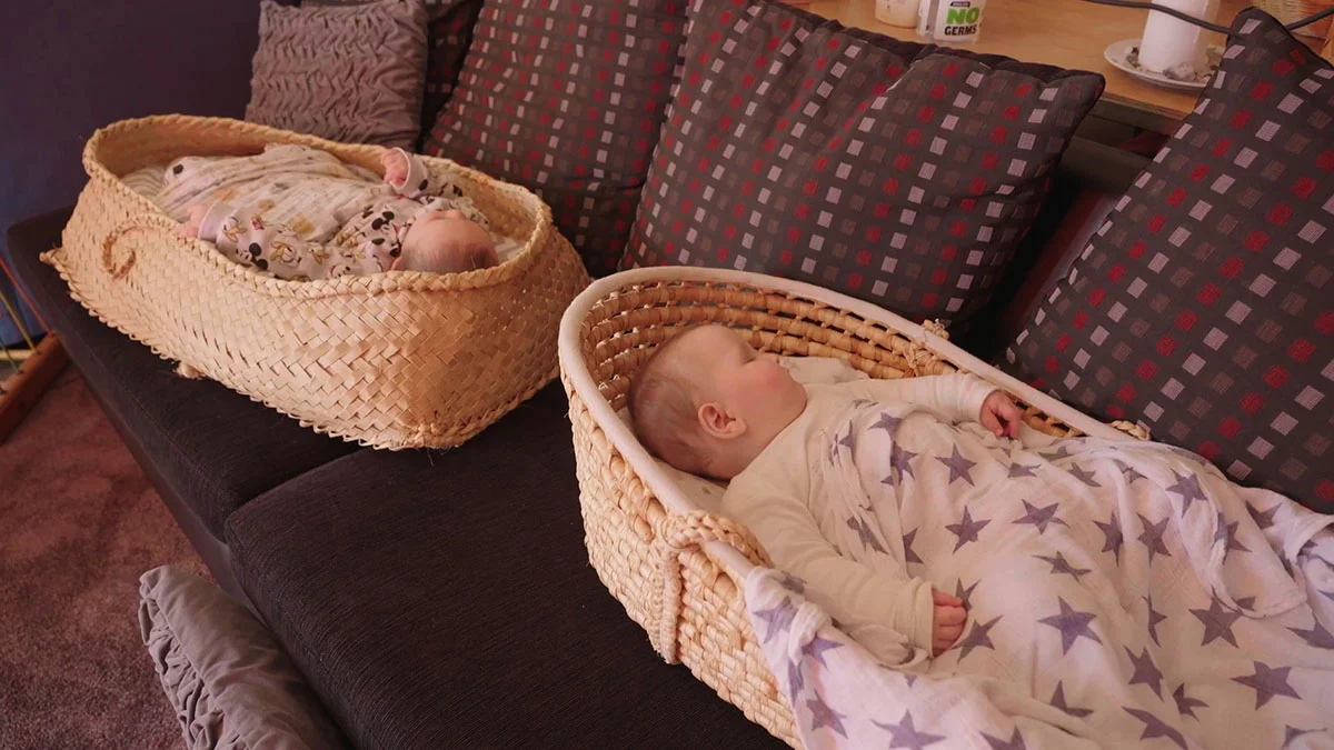 Two babies in wahakura